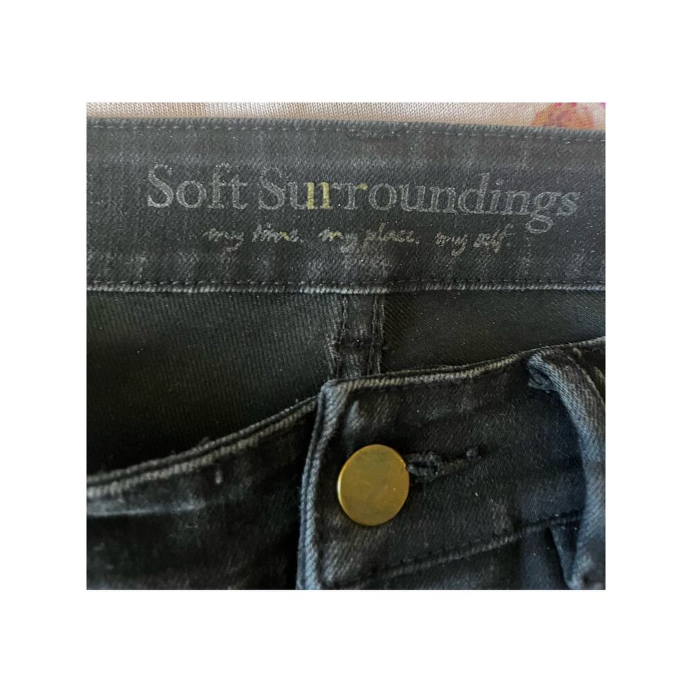 Soft Surroundings High Rise Flare Black Stretchy Jeans sz. XS - Picture 5 of 7